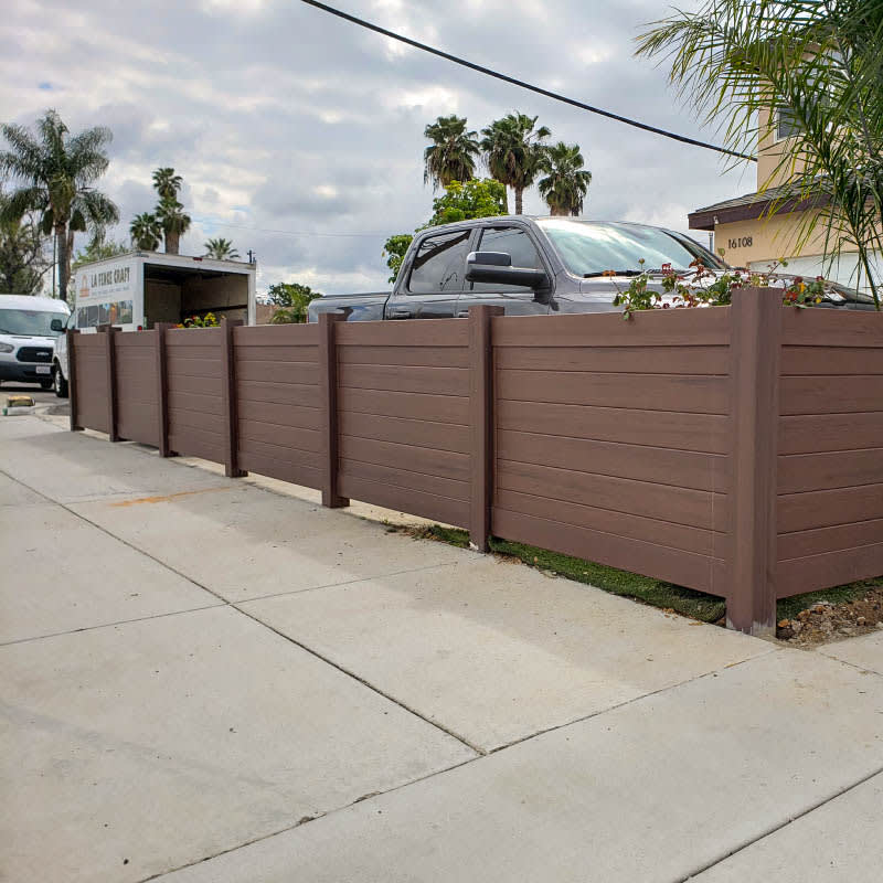 Vinyl fence by LA Fence Craft