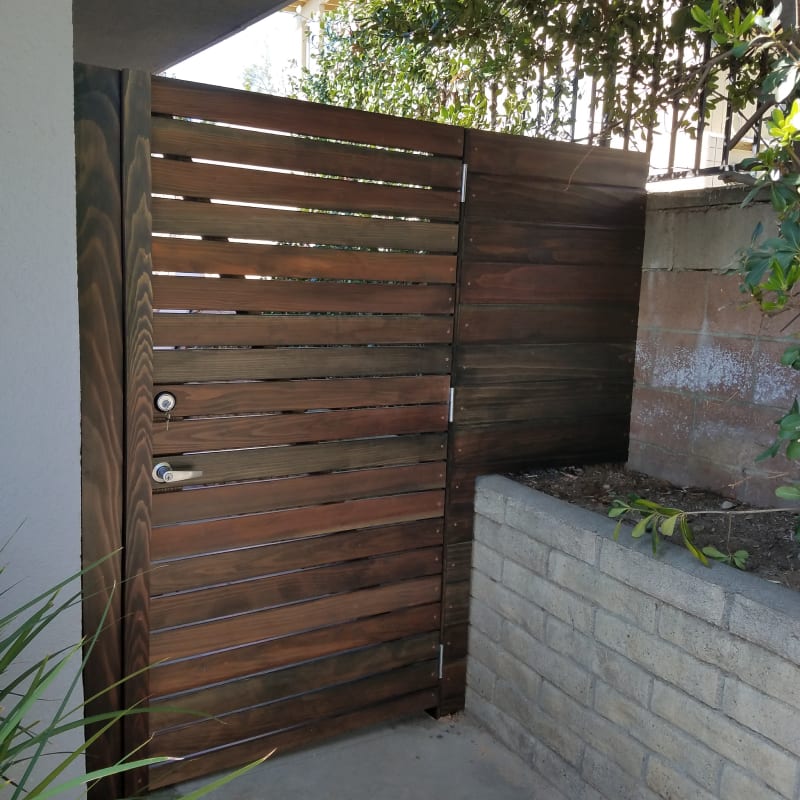 Wood fence by LA Fence Craft