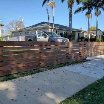 Wood fence by LA Fence Craft