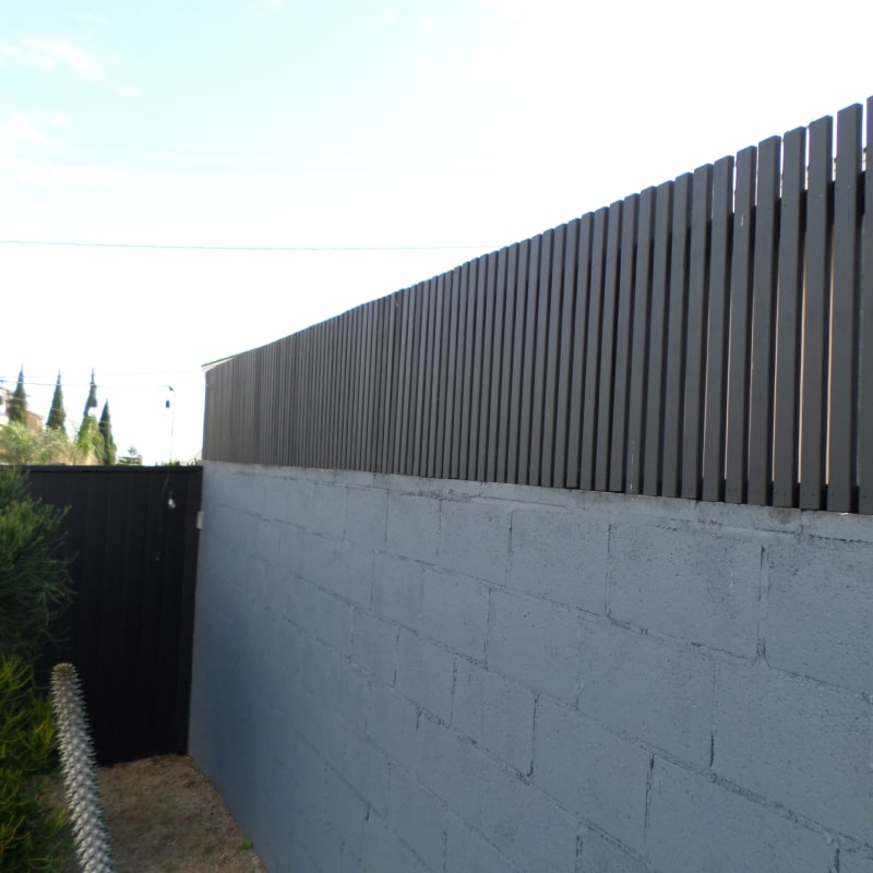 Wall topper fence — Wood fence by LA Fence Craft