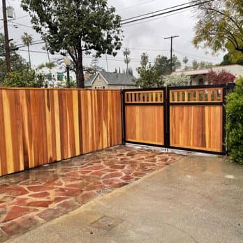 Wood fence by LA Fence Craft
