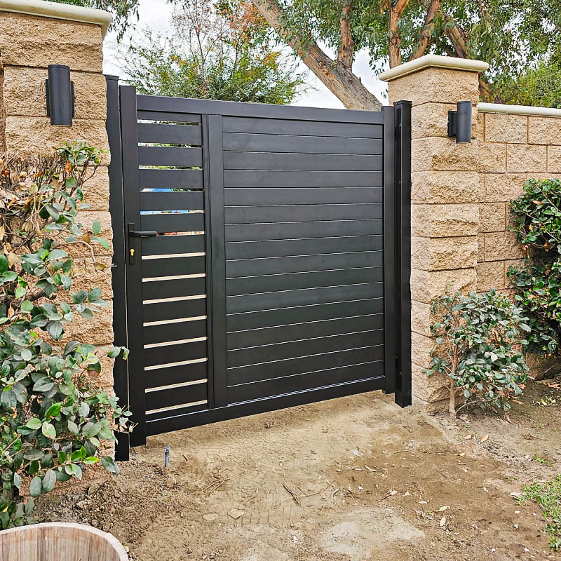 Aluminum gate by LA Fence Craft
