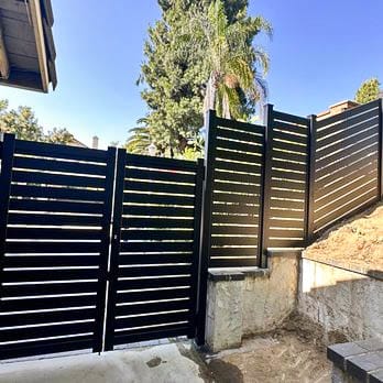 Aluminum gate by LA Fence Craft