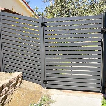 Aluminum gate by LA Fence Craft