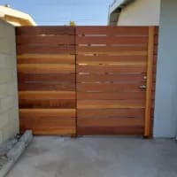 Wood gate by LA Fence Craft