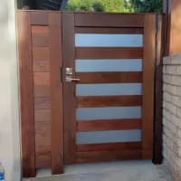 Wood gate by LA Fence Craft