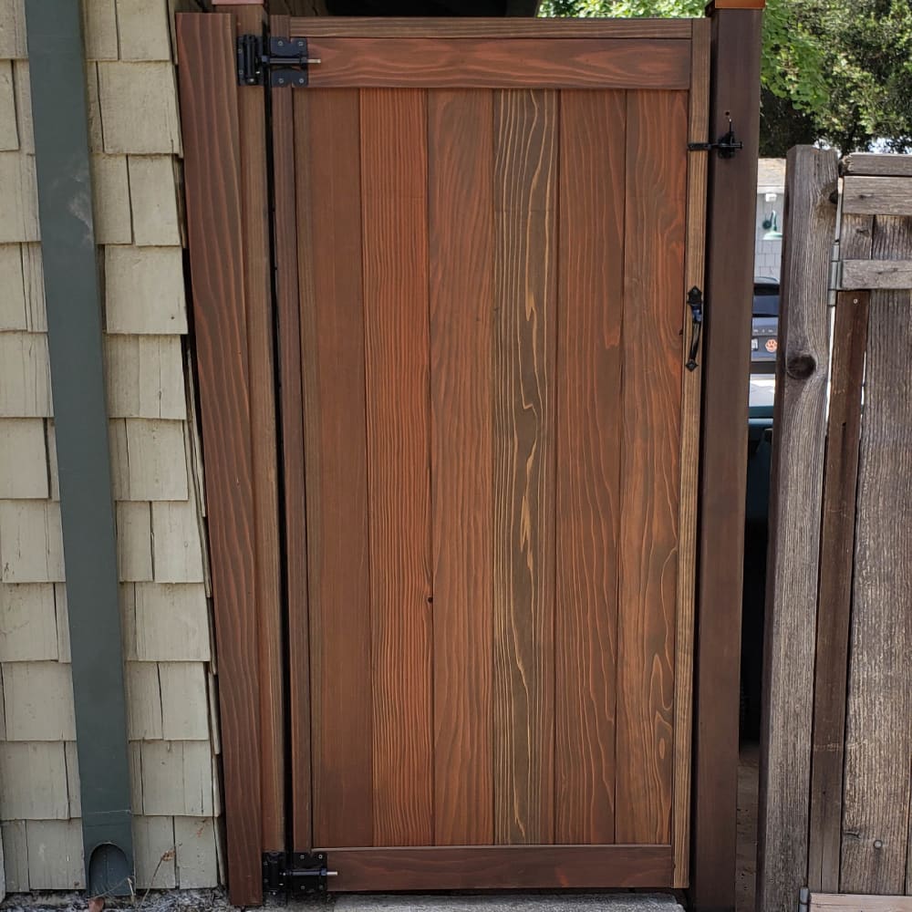 Wood gate by LA Fence Craft