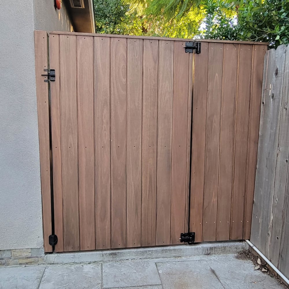 Wood gate by LA Fence Craft