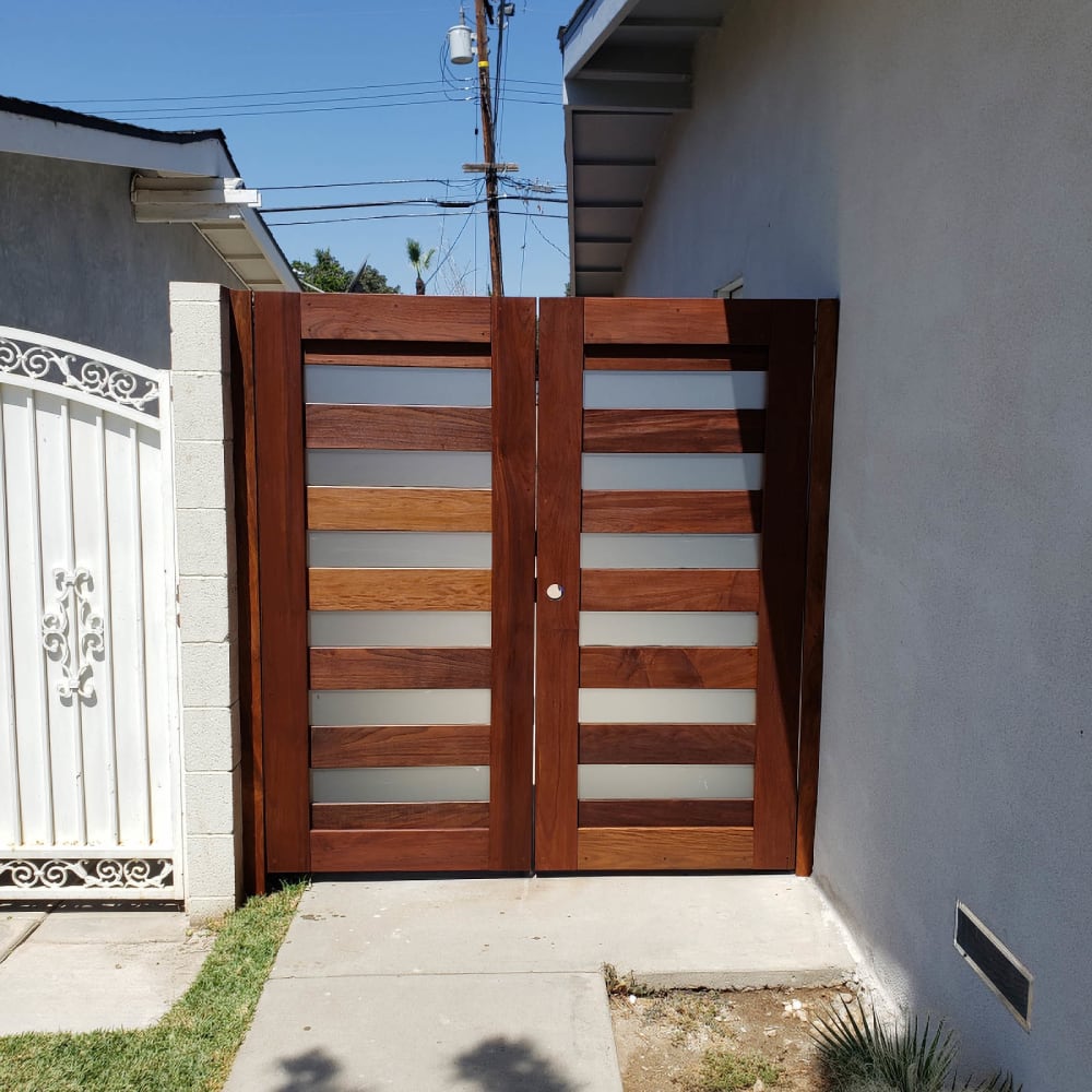 Wood gate by LA Fence Craft