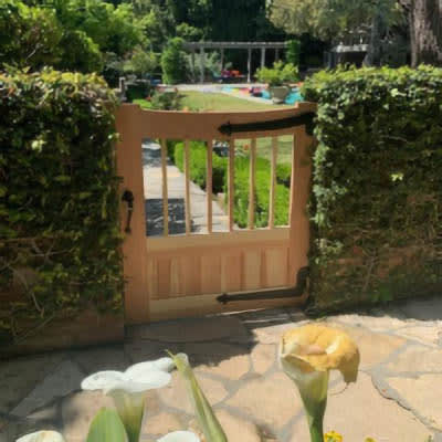 Wood gate by LA Fence Craft