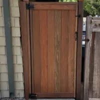 Wood gate by LA Fence Craft