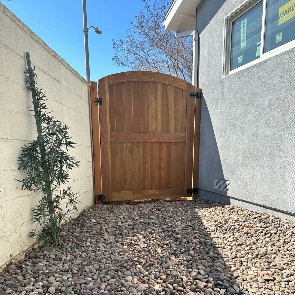 Wood gate by LA Fence Craft