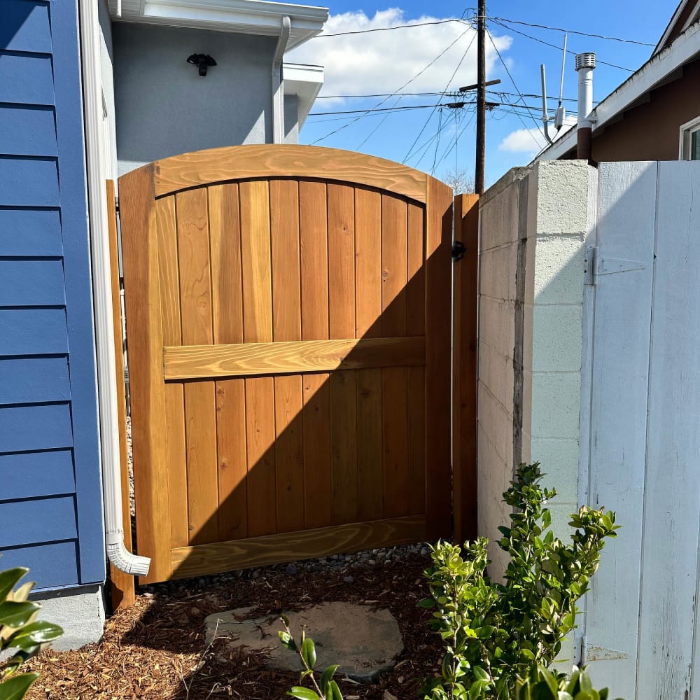 Wood gate by LA Fence Craft
