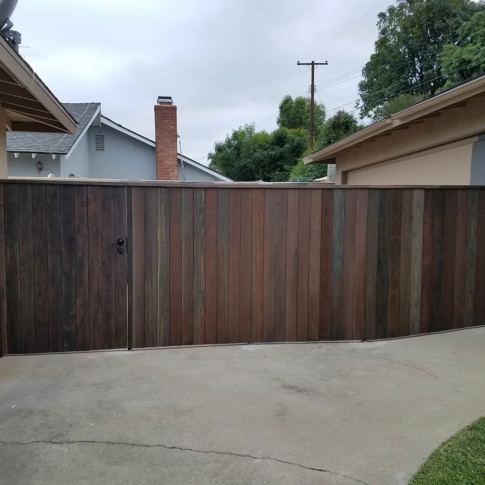 Wood gate by LA Fence Craft
