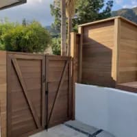 Wood gate by LA Fence Craft