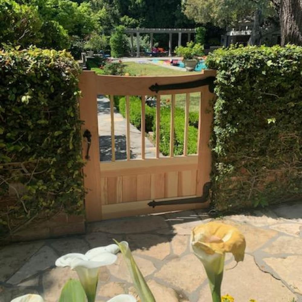 Wood gate by LA Fence Craft