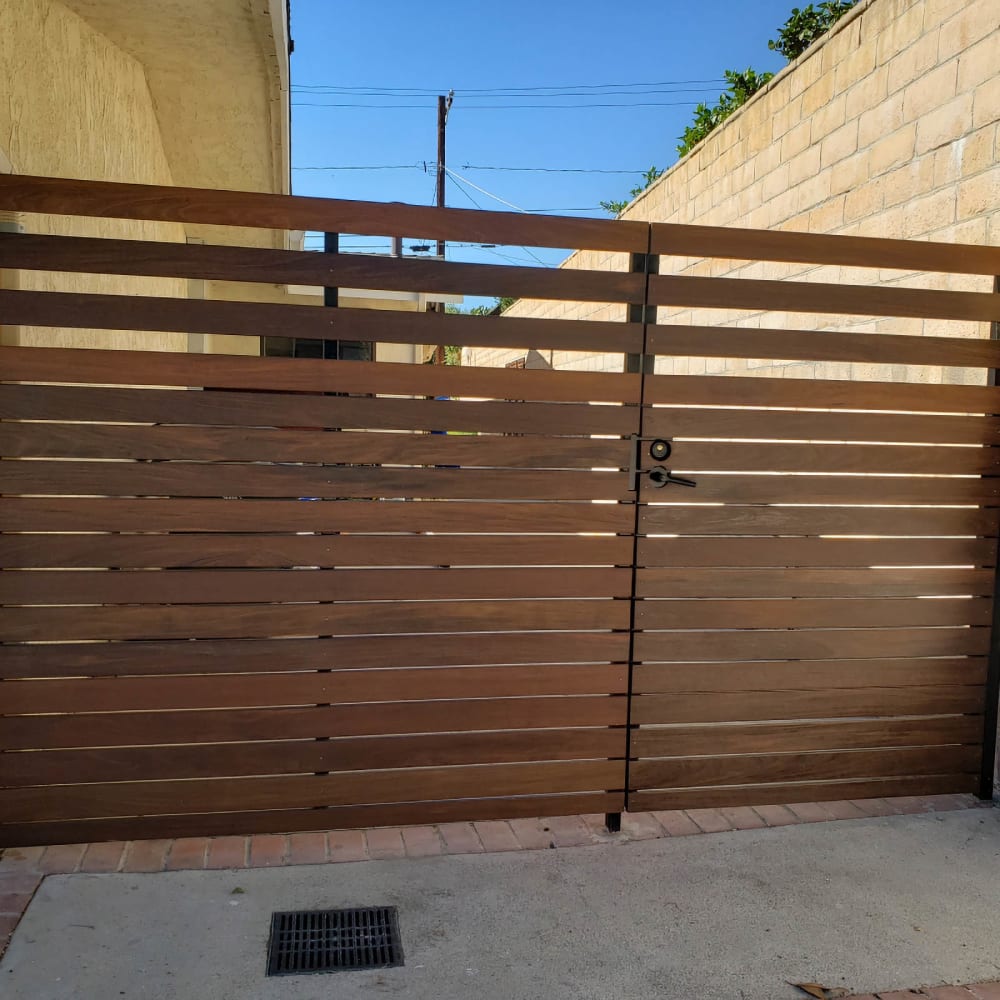 Wood gate by LA Fence Craft