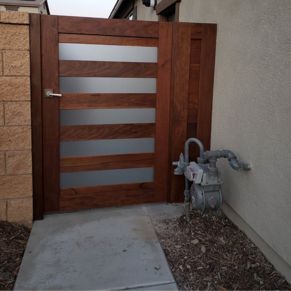 Wood gate by LA Fence Craft