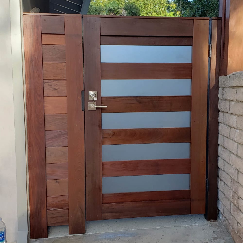 Wood gate by LA Fence Craft