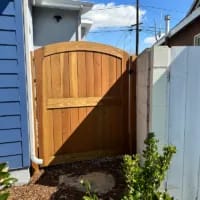 Wood gate by LA Fence Craft