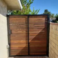Wood gate by LA Fence Craft