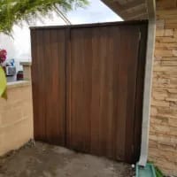 Wood gate by LA Fence Craft