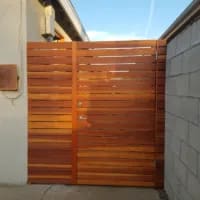 Wood gate by LA Fence Craft