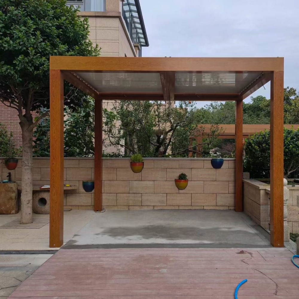 Aluminum patio cover by LA Fence Craft
