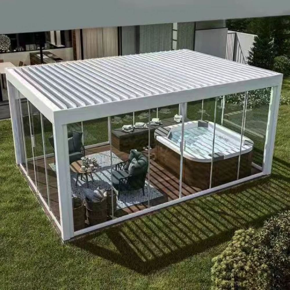 Aluminum patio cover by LA Fence Craft