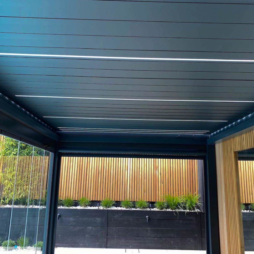 Aluminum patio cover by LA Fence Craft