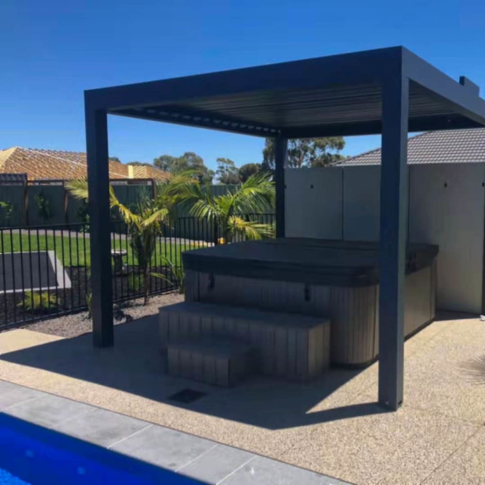 Aluminum patio cover by LA Fence Craft