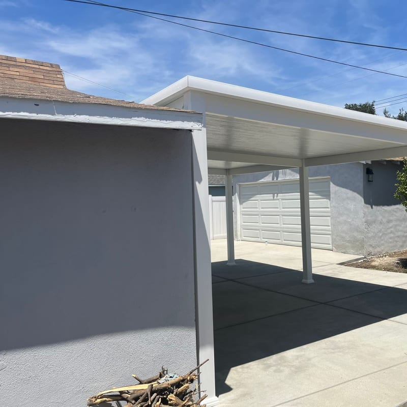 Vinyl patio cover by LA Fence Craft