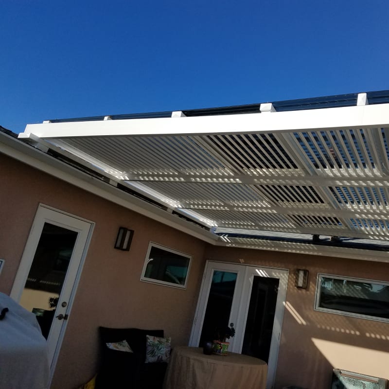 Vinyl patio cover by LA Fence Craft
