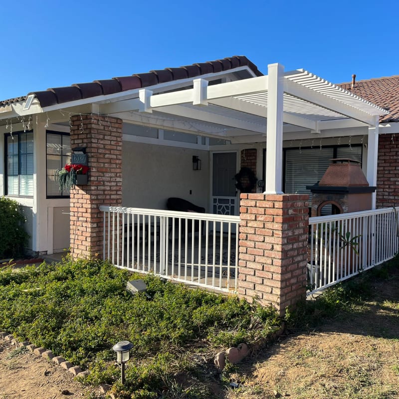Vinyl patio cover by LA Fence Craft