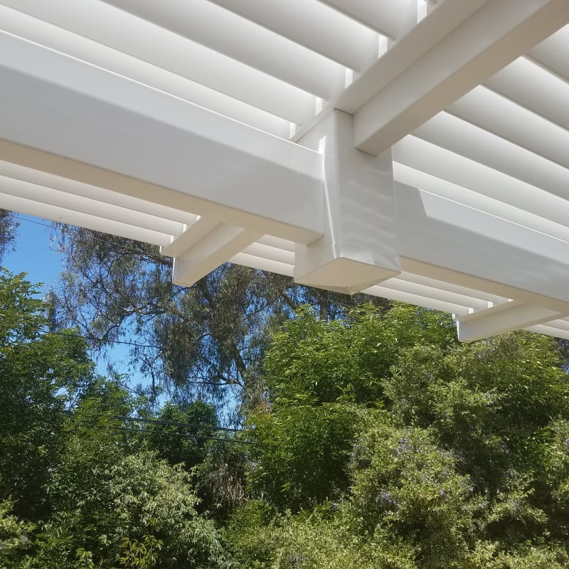 Vinyl patio cover by LA Fence Craft
