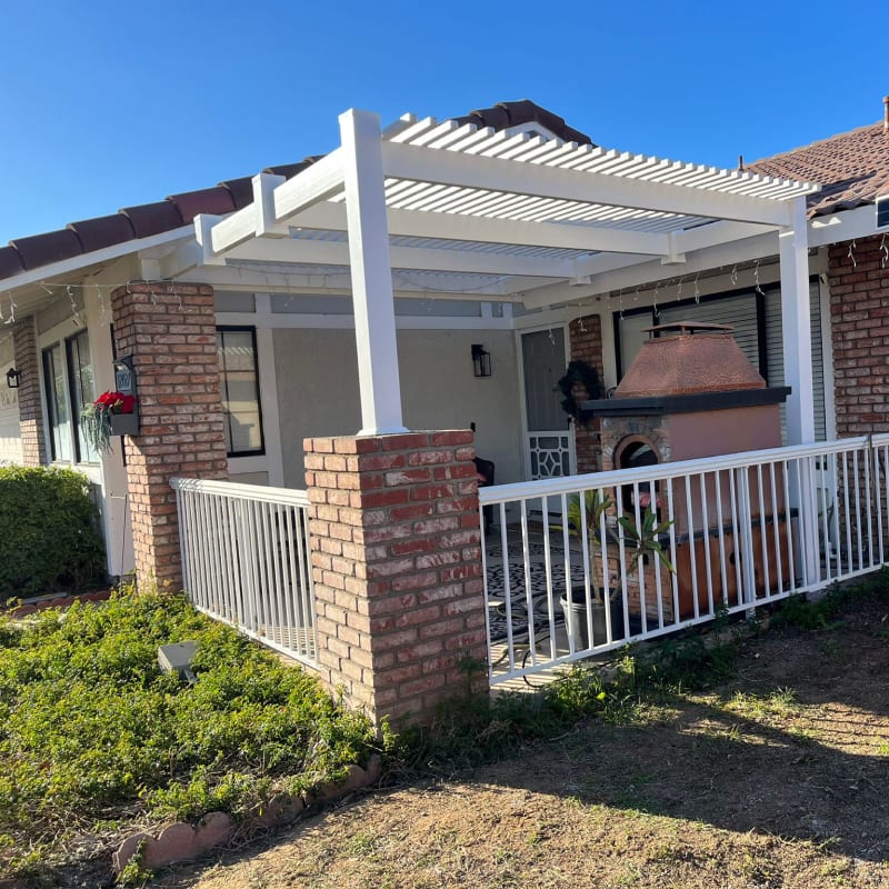 Vinyl patio cover by LA Fence Craft
