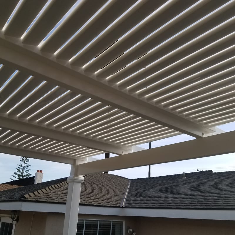 Vinyl patio cover by LA Fence Craft