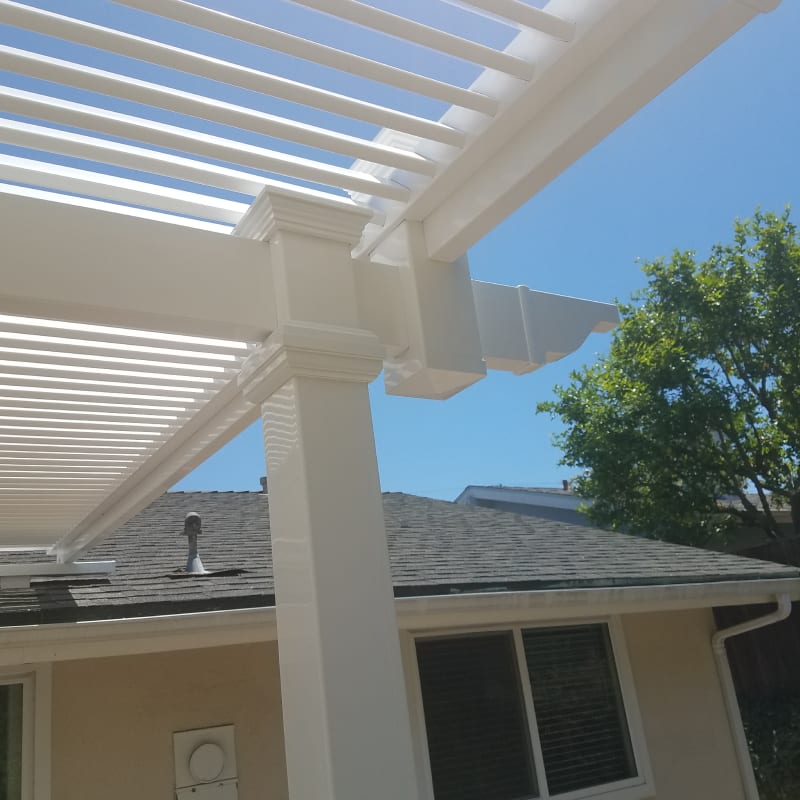 Vinyl patio cover by LA Fence Craft