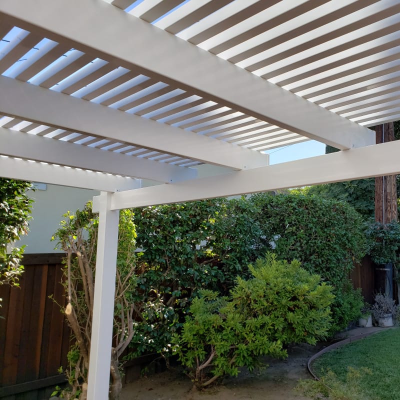 Vinyl patio cover by LA Fence Craft