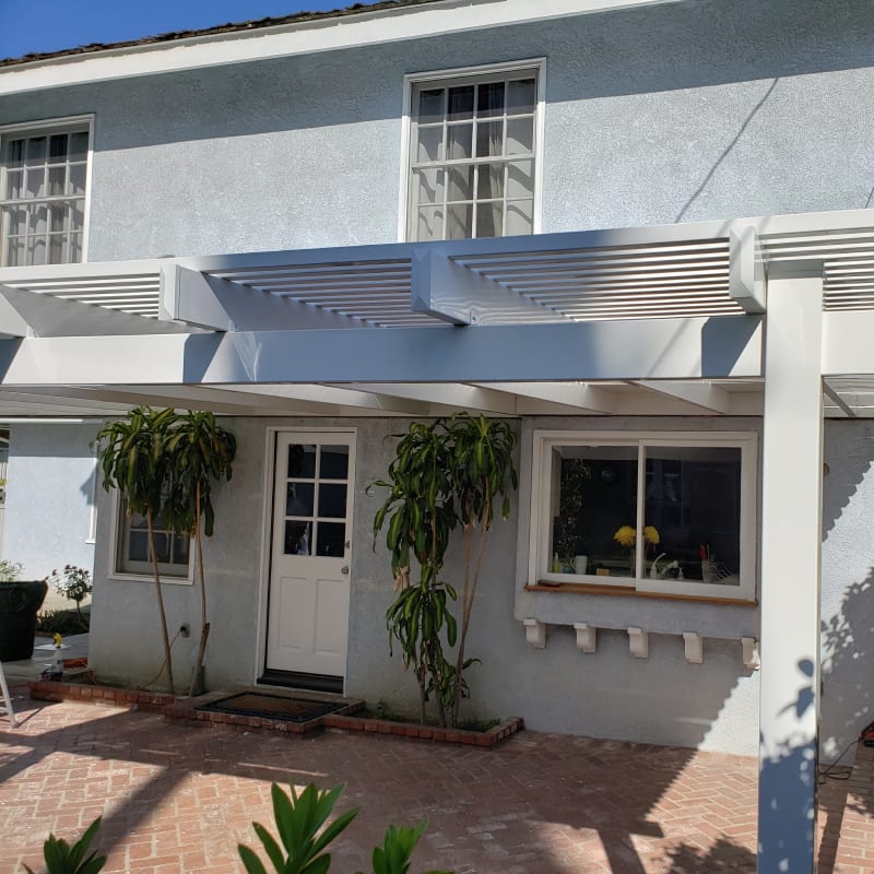 Vinyl patio cover by LA Fence Craft