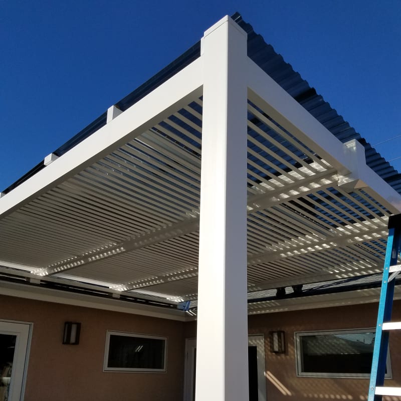 Vinyl patio cover by LA Fence Craft