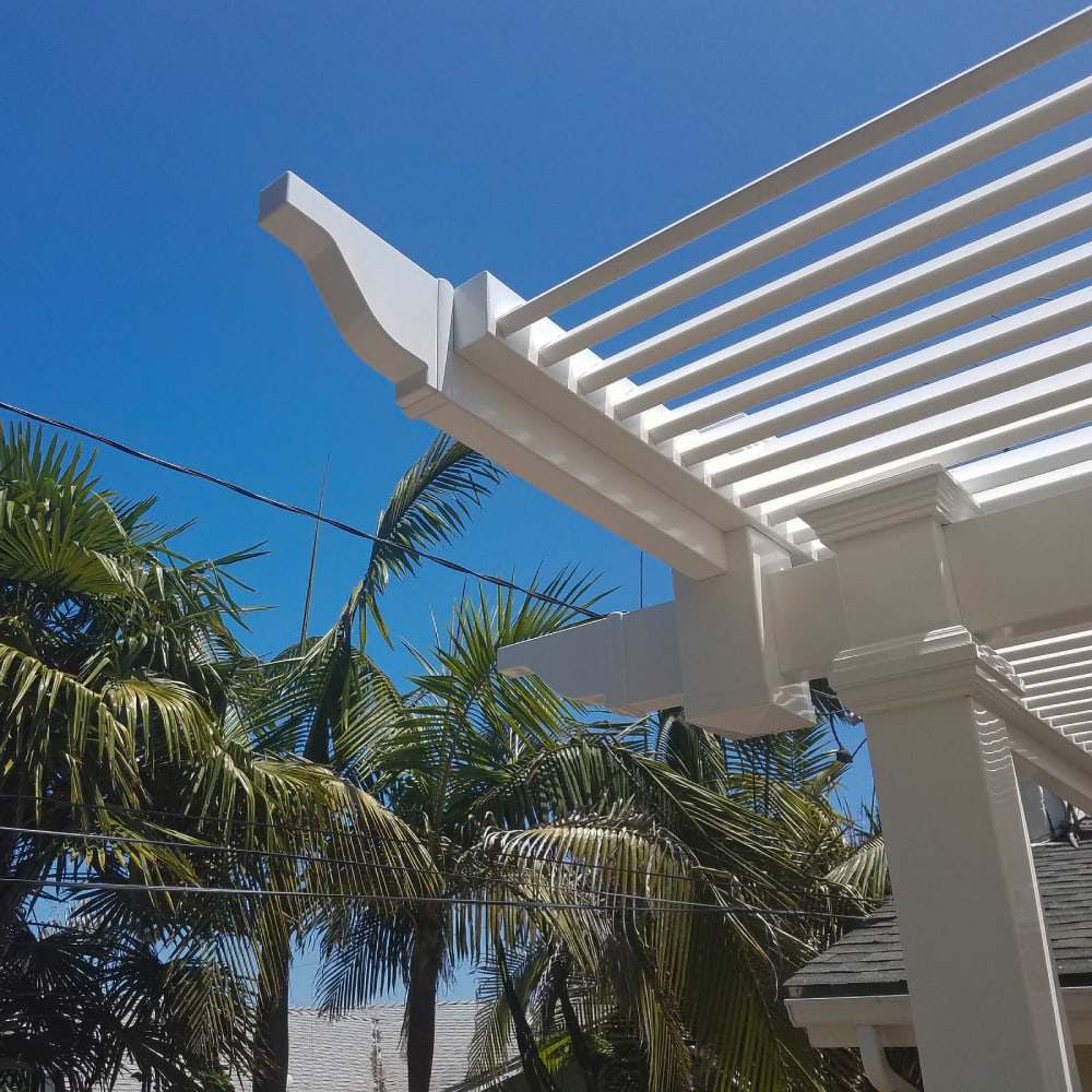 Vinyl patio cover by LA Fence Craft