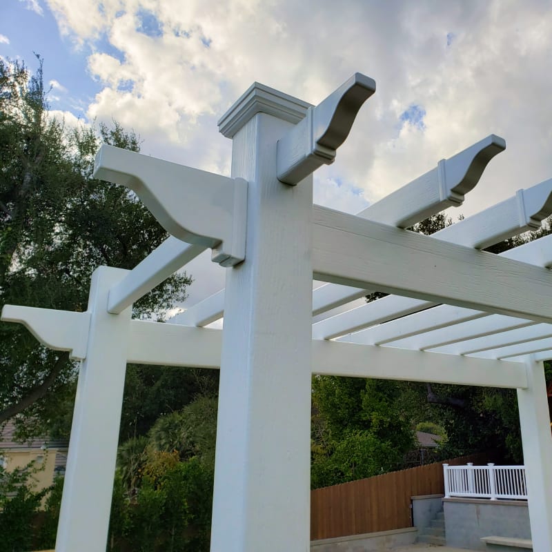 Vinyl patio cover by LA Fence Craft