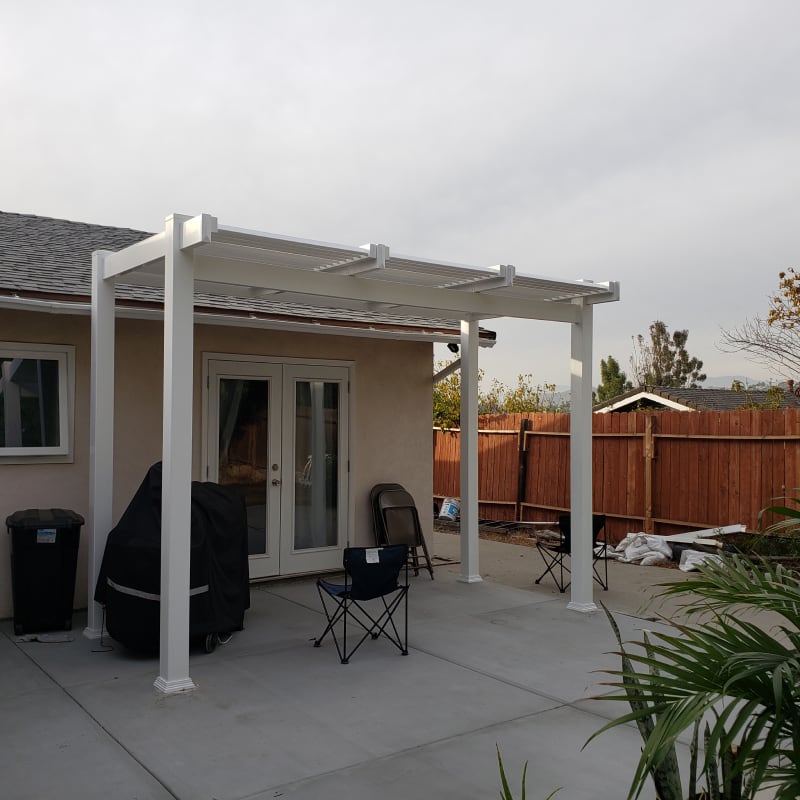 Vinyl patio cover by LA Fence Craft