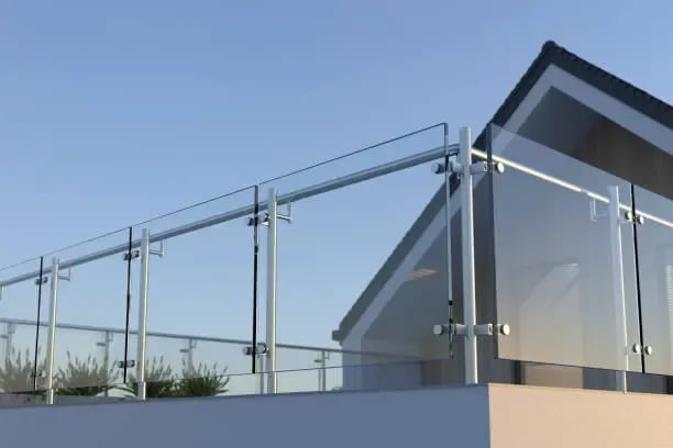 Glass railing by LA Fence Craft