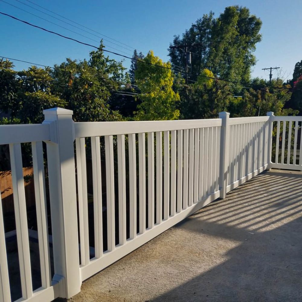 Vinyl railing by LA Fence Craft