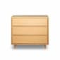 Waver Chest 3 Drawer - Oak - Front View by RJ Living