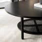 Radial Rattan Coffee Table - Black - Styled Image by RJ Living