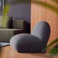 Tangyuan Lounge Chair - Maya Charcoal Boucle - Styled Image by Grado