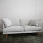 Windsor 3 Seater Sofa - Cove Eggshell - Styled Image by RJ Living